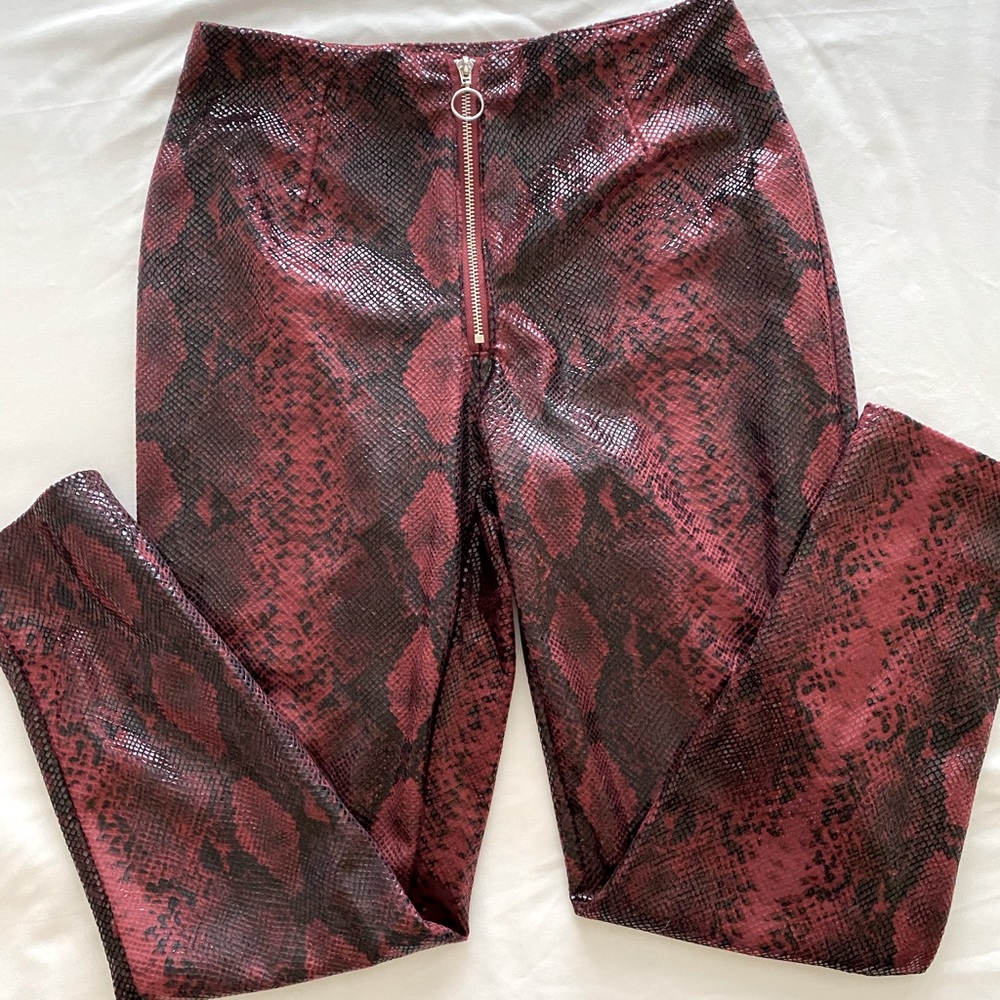 Snake print trousers